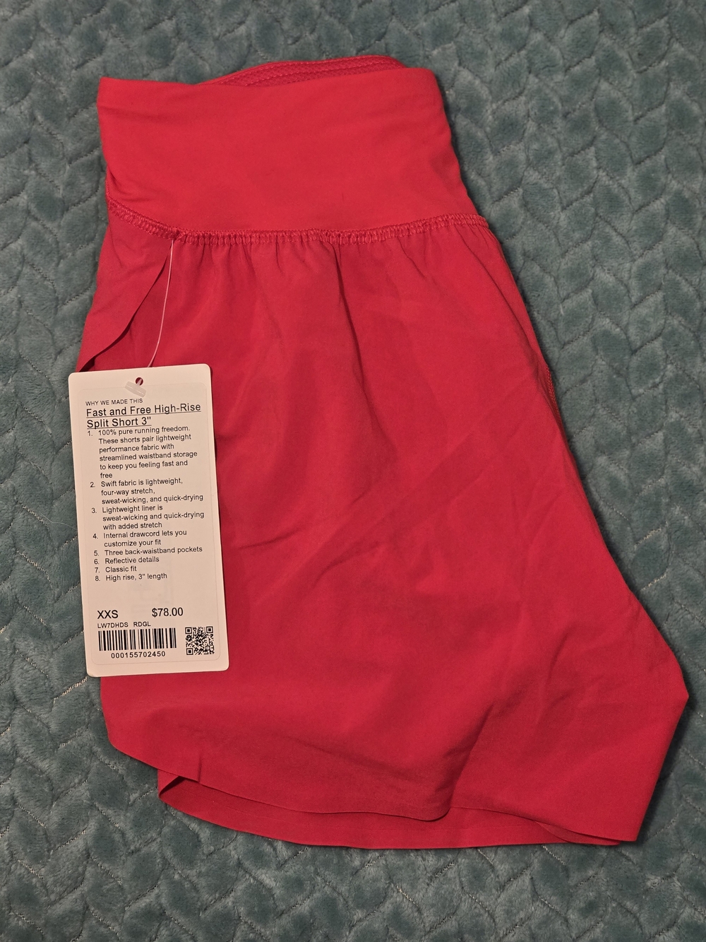 lululemon Fast and Free High-Rise Split Short - Red